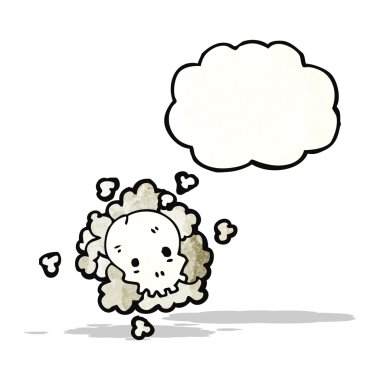 Cartoon schedel wolk