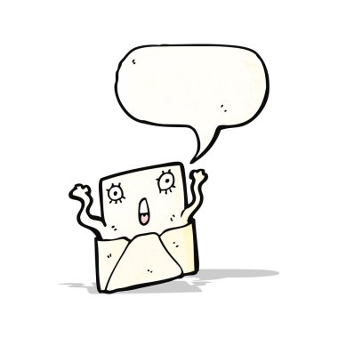 konuşma balonu karikatür ile mektup