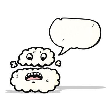 Konuşma baloncuklu çizgi film bulutu
