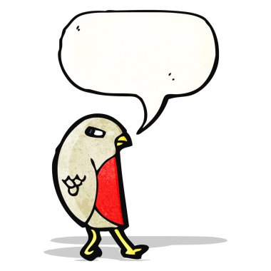 Konuşma balonlu çizgi robin