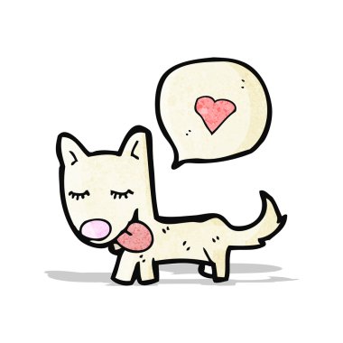 karikatür sevgi köpek