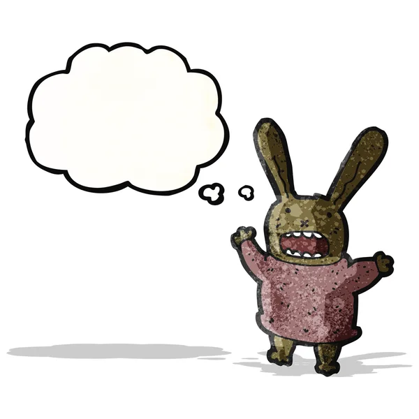 Cartone animato coniglietto marrone — Vettoriale Stock