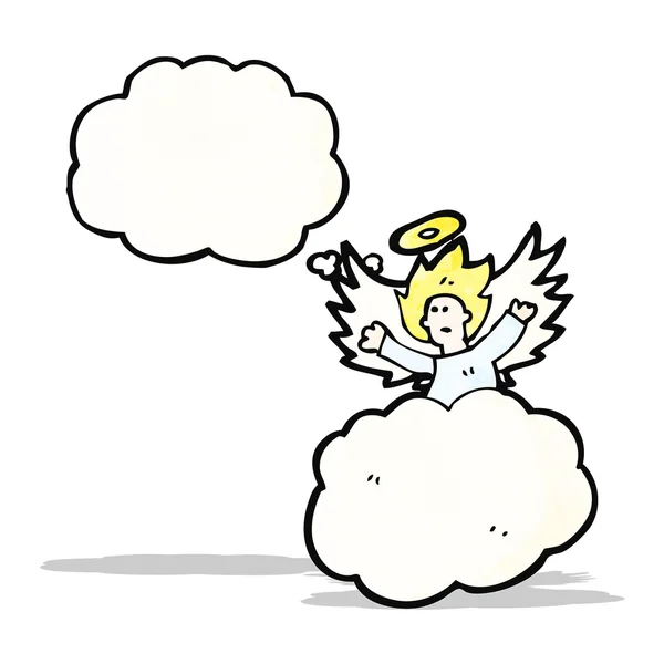 Άγγελος σε κινούμενα σχέδια με σύννεφο — Διανυσματικό Αρχείο