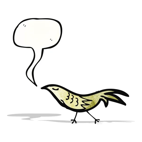 Konuşma baloncuklu çizgi film kuşu — Stok Vektör