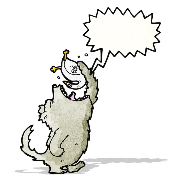 Gros mauvais loup dessin animé — Image vectorielle