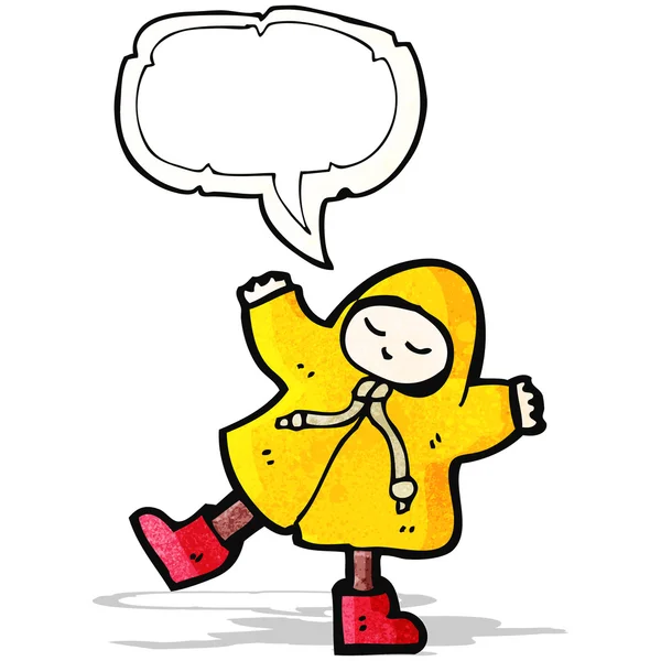 Cartoon man in raincoat — Stock Vector