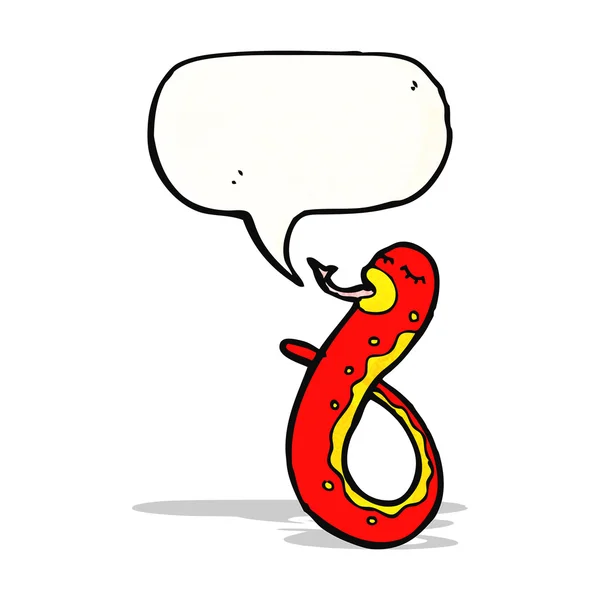 Serpent avec bulle de parole — Image vectorielle