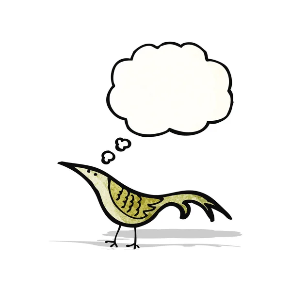 Tekenfilm vogel met spraakbel — Stockvector