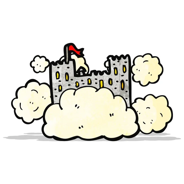 Castle in sky cartoon — Stock Vector