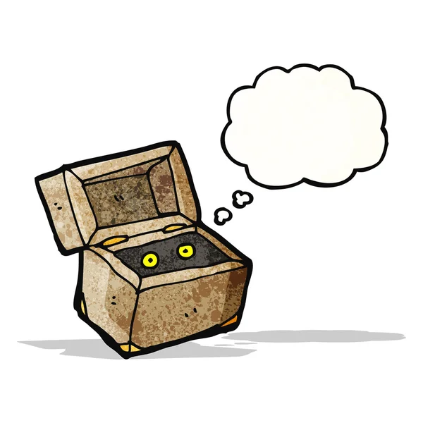 Monster in Box Cartoon — Stockvektor