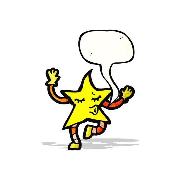 Dancing star cartoon — Stockvector