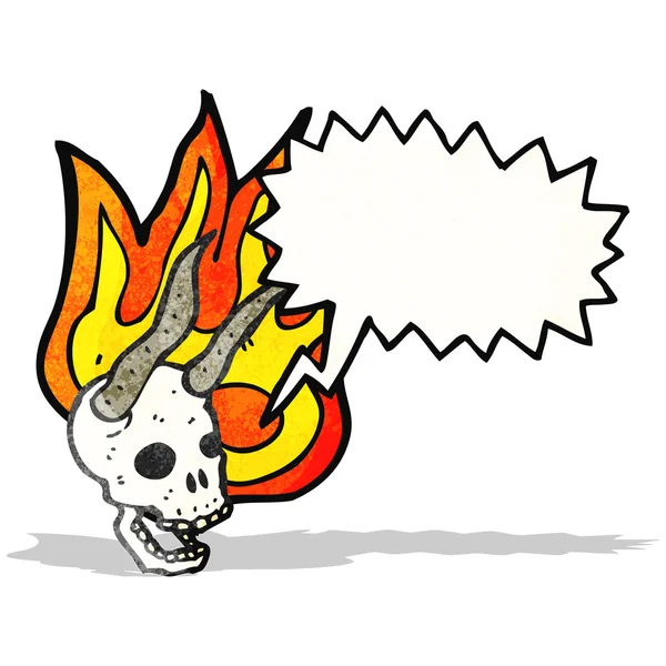 Карикатурный череп дьявола — стоковый вектор