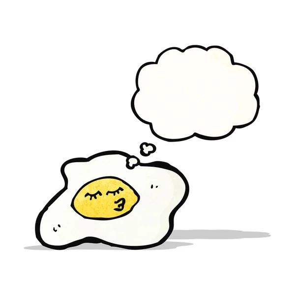 Fried egg cartoon character — Stock Vector