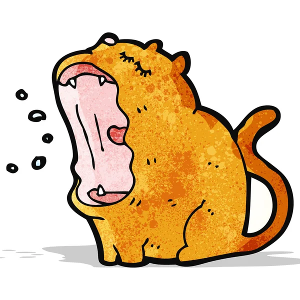 Gapende cartoon kat — Stockvector