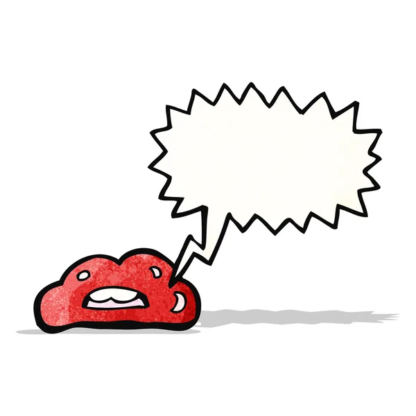 Rote Lippen Karikatur — Stockvektor