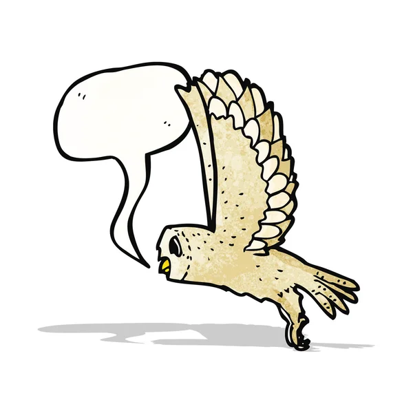 Vliegende Cartoon Uil — Stockvector