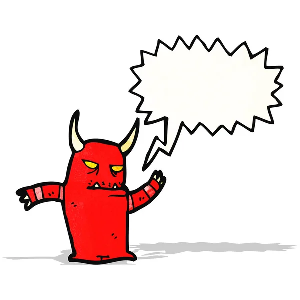 Schreeuwen weinig demon — Stockvector