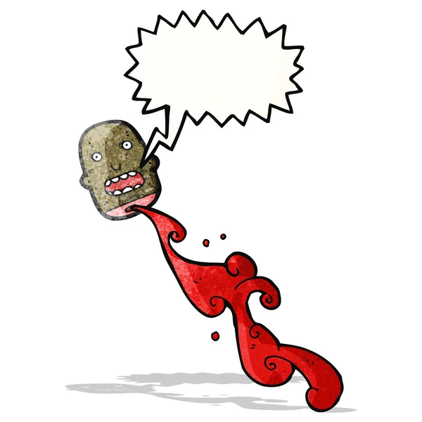 Grob gehackter Kopf Karikatur — Stockvektor