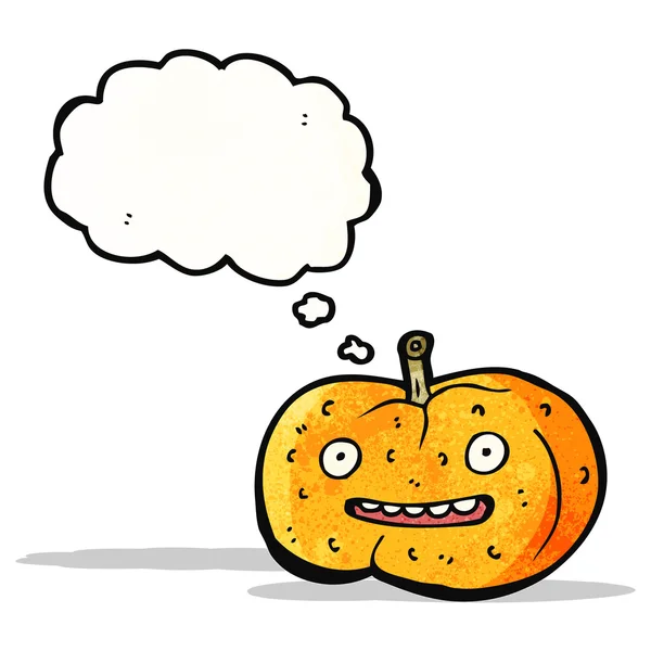 Espeluznante calabaza de Halloween de dibujos animados — Vector de stock