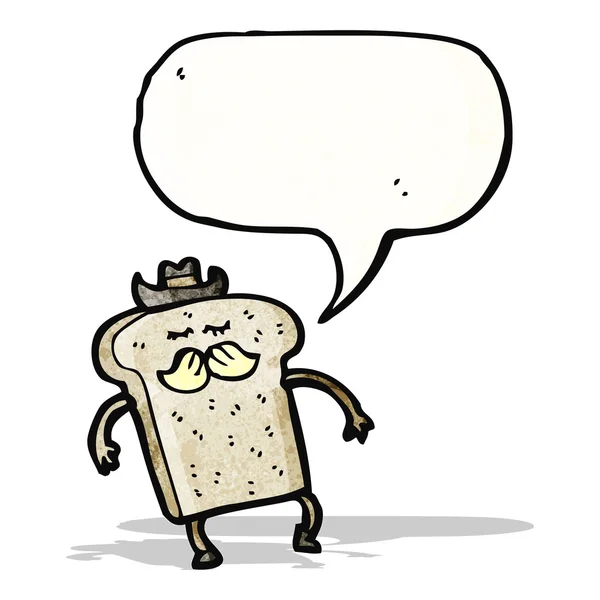 Personagem de pão dos desenhos animados —  Vetores de Stock