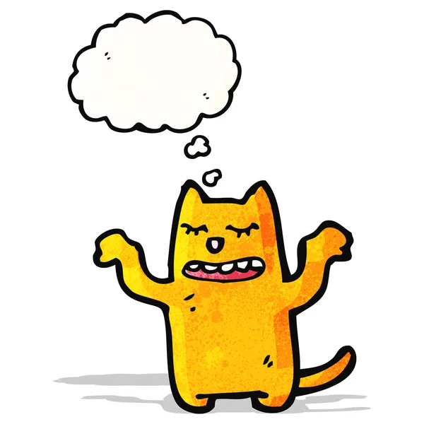 Cartoon cat with thought bubble — Stock Vector