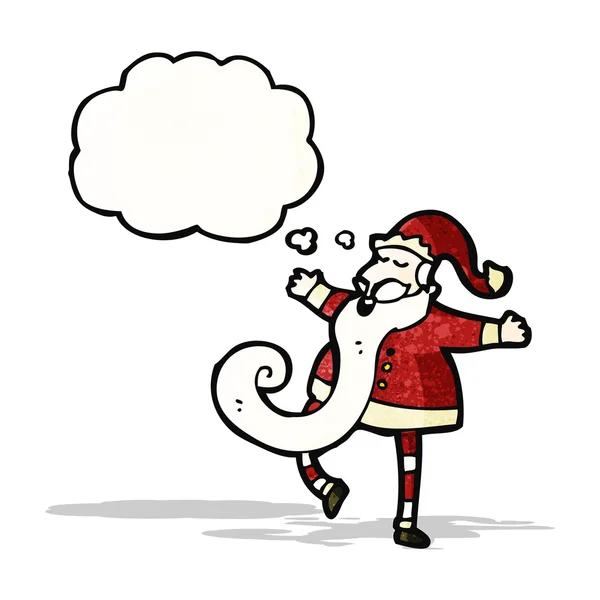 Cartoon santa with thought bubble — Stock Vector