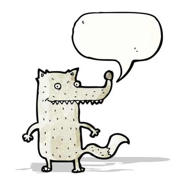 Loup avec bulle de parole — Image vectorielle