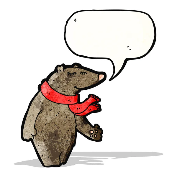 Urso dos desenhos animados com bolha de fala —  Vetores de Stock