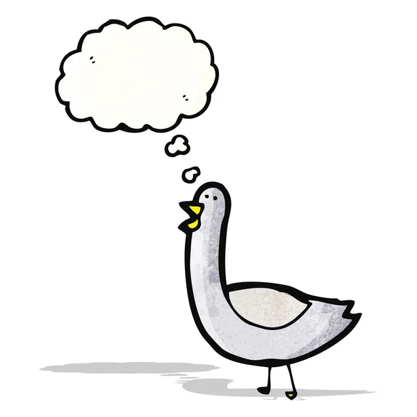 Cartoon bird with thought bubble — Stock Vector