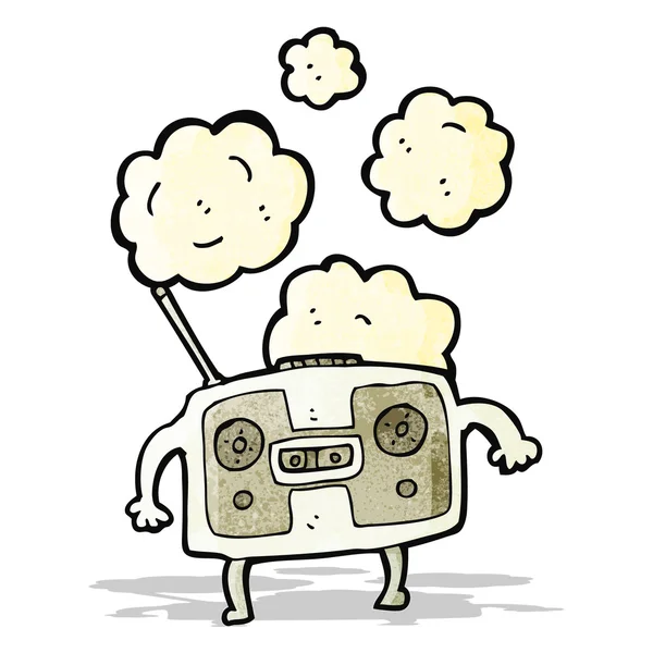 Radio retro de dibujos animados — Vector de stock