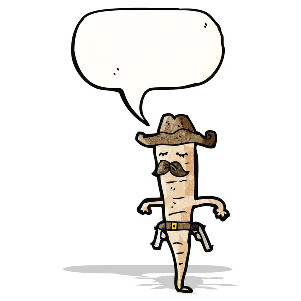 Cartoon vegetabiliska cowboy — Stock vektor