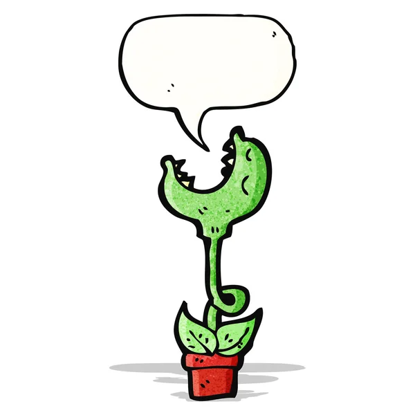 Dibujos animados de plantas carnívoras — Vector de stock