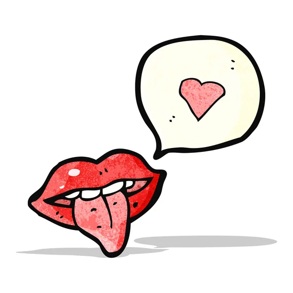 Мультяшний рот стирчить язиком — стоковий вектор