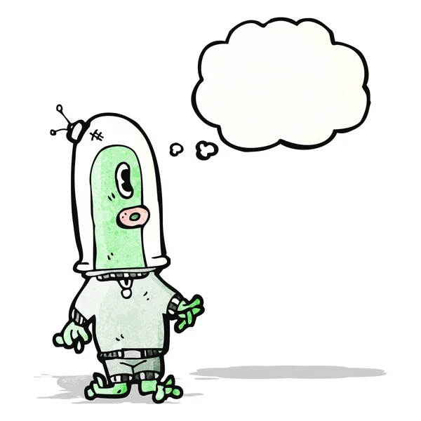 Cartoon buitenaardse spaceman — Stockvector