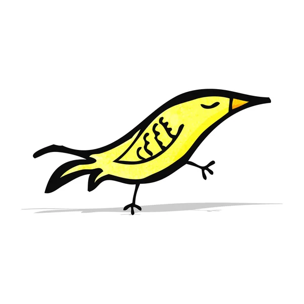 Dibujos animados pájaro amarillo — Archivo Imágenes Vectoriales