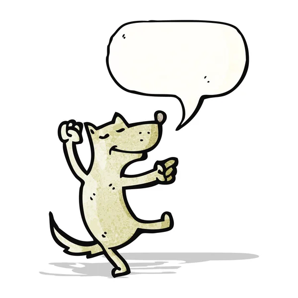 Perro bailarín de dibujos animados — Vector de stock