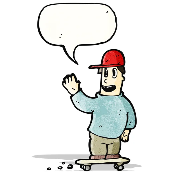 Cartone animato skateboarder — Vettoriale Stock