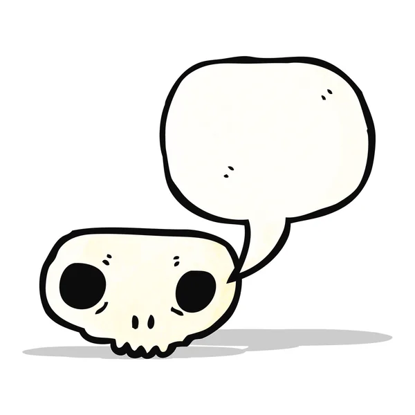 Cartoon griezelige schedel symbool — Stockvector
