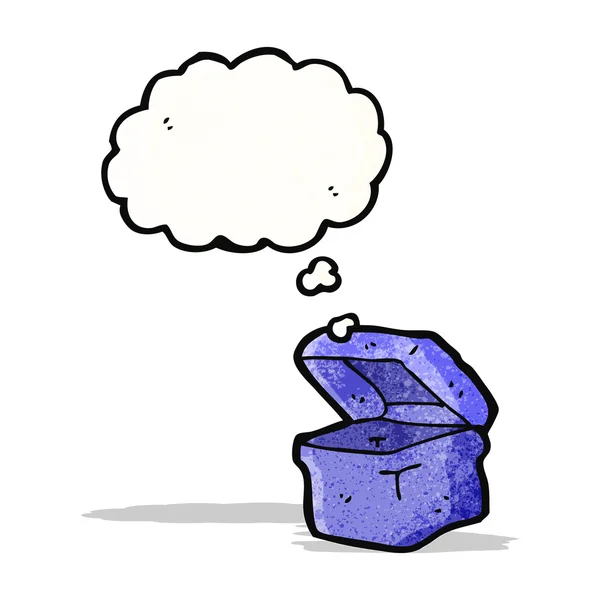 思考バブルとボックスの漫画のキャラクター — ストックベクタ