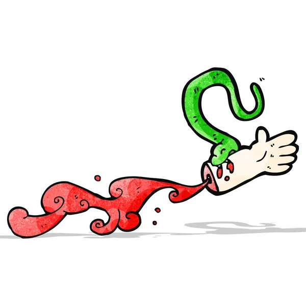 ヘビのかみ傷の漫画 — ストックベクタ