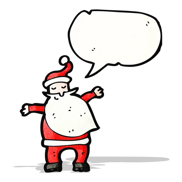 Dibujos animados Santa Claus con burbuja de habla — Vector de stock