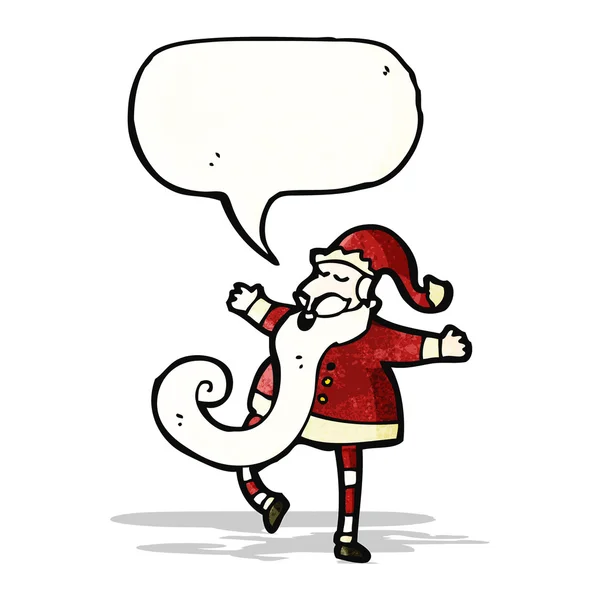 Ballando Babbo Natale cartone animato — Vettoriale Stock