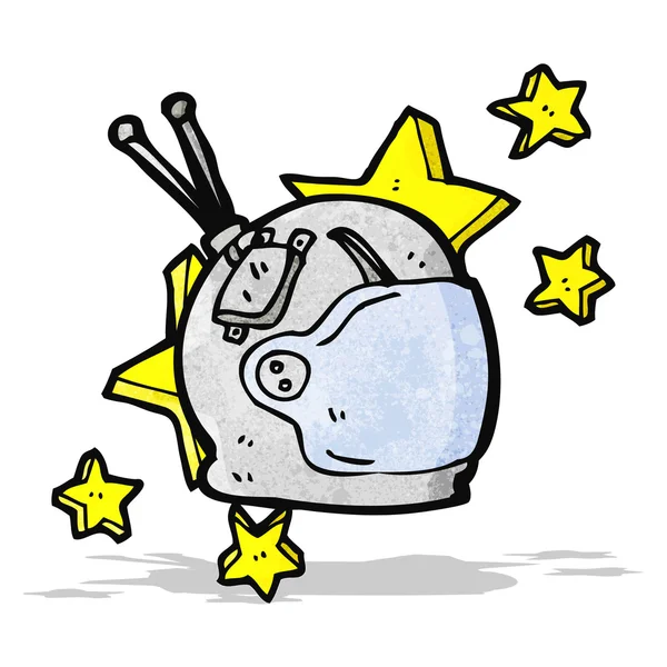 Casco astronauta cartone animato — Vettoriale Stock