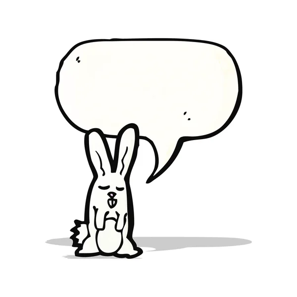 Conejo blanco de dibujos animados — Vector de stock