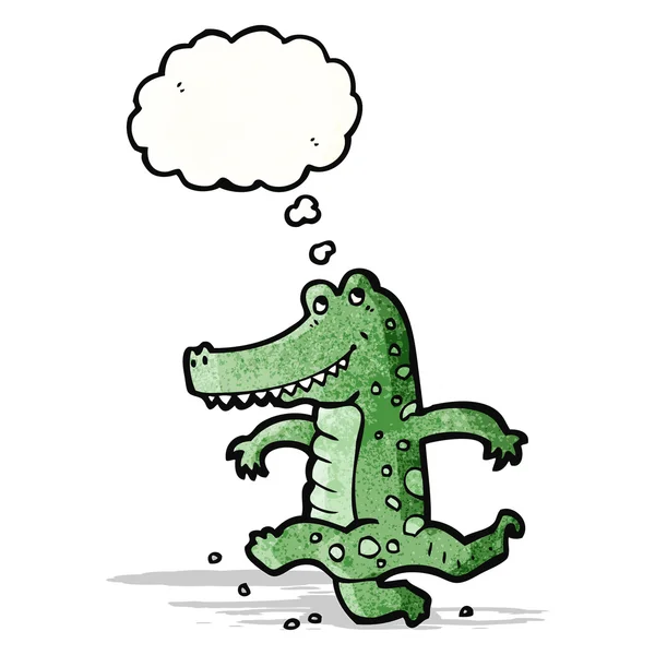 Dessin animé dansant crocodile — Image vectorielle