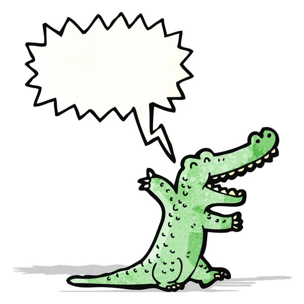 Crier crocodile dessin animé — Image vectorielle