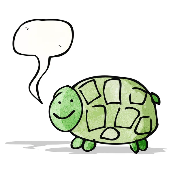 Dessin d'une tortue par un enfant — Image vectorielle