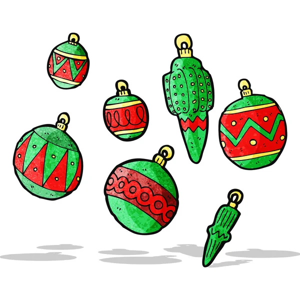 Dibujos animados navidad bauble — Vector de stock