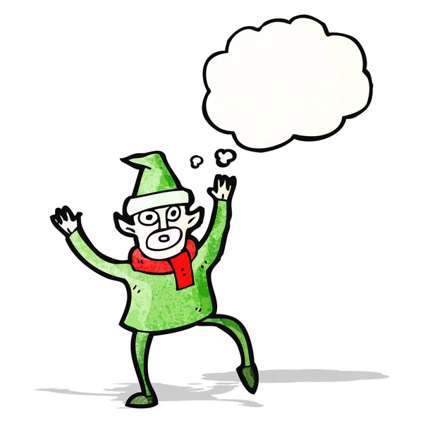 Dibujos animados de duende de Navidad — Stockvector