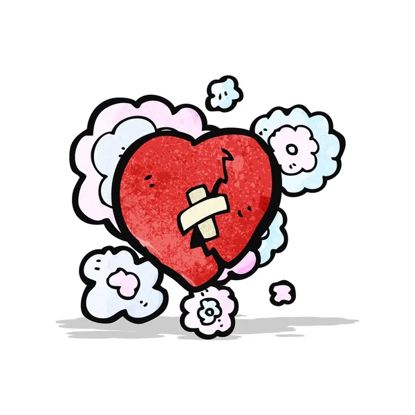 Σπασμένη καρδιά κινουμένων σχεδίων — Διανυσματικό Αρχείο